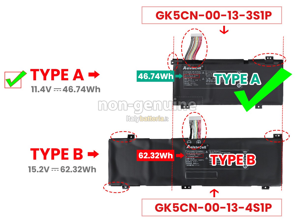 Batteria per portatile Mechrevo GK5CN-00-13-4S1P