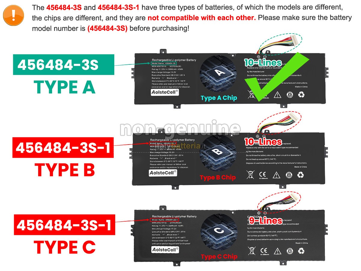 Batteria per Medion 456484-3S