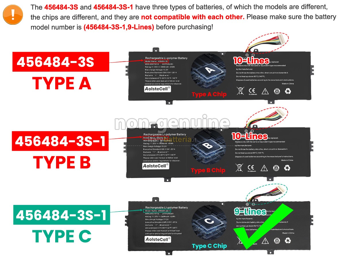 Batteria per Medion 456484-3S