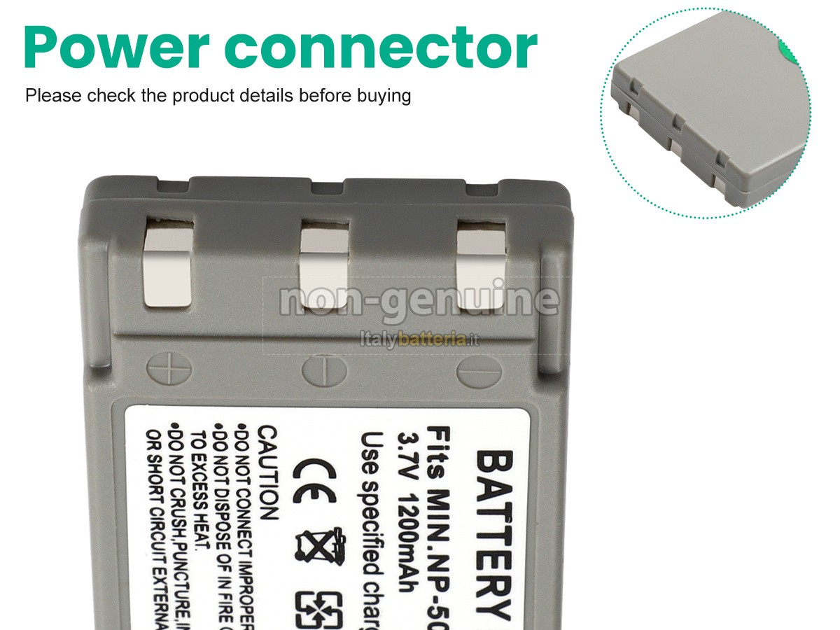 Batteria Li-Ion 3,7V 850mAh Per Konica Revio KD-400Z - Ricambio Compatibile