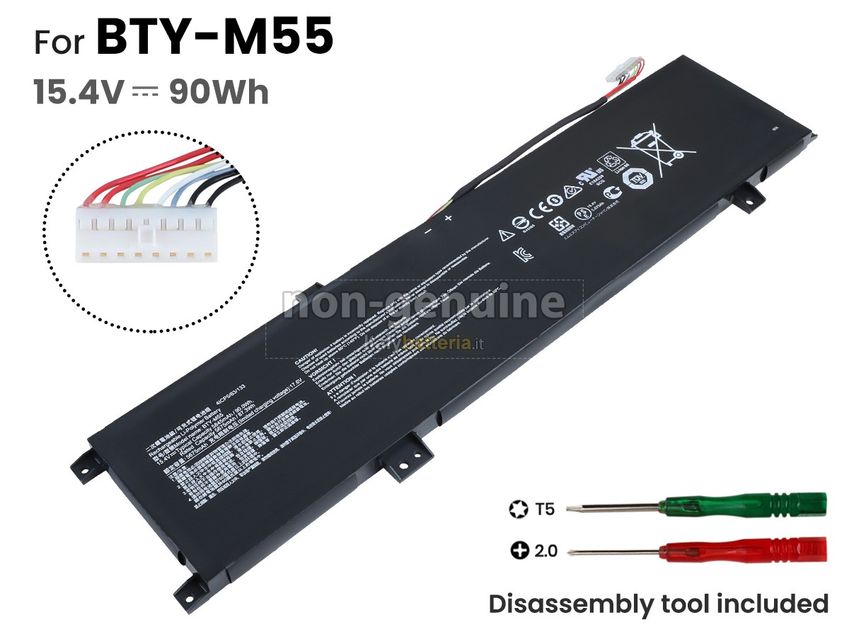 Batteria per portatile MSI VECTOR GP68HX 13VF