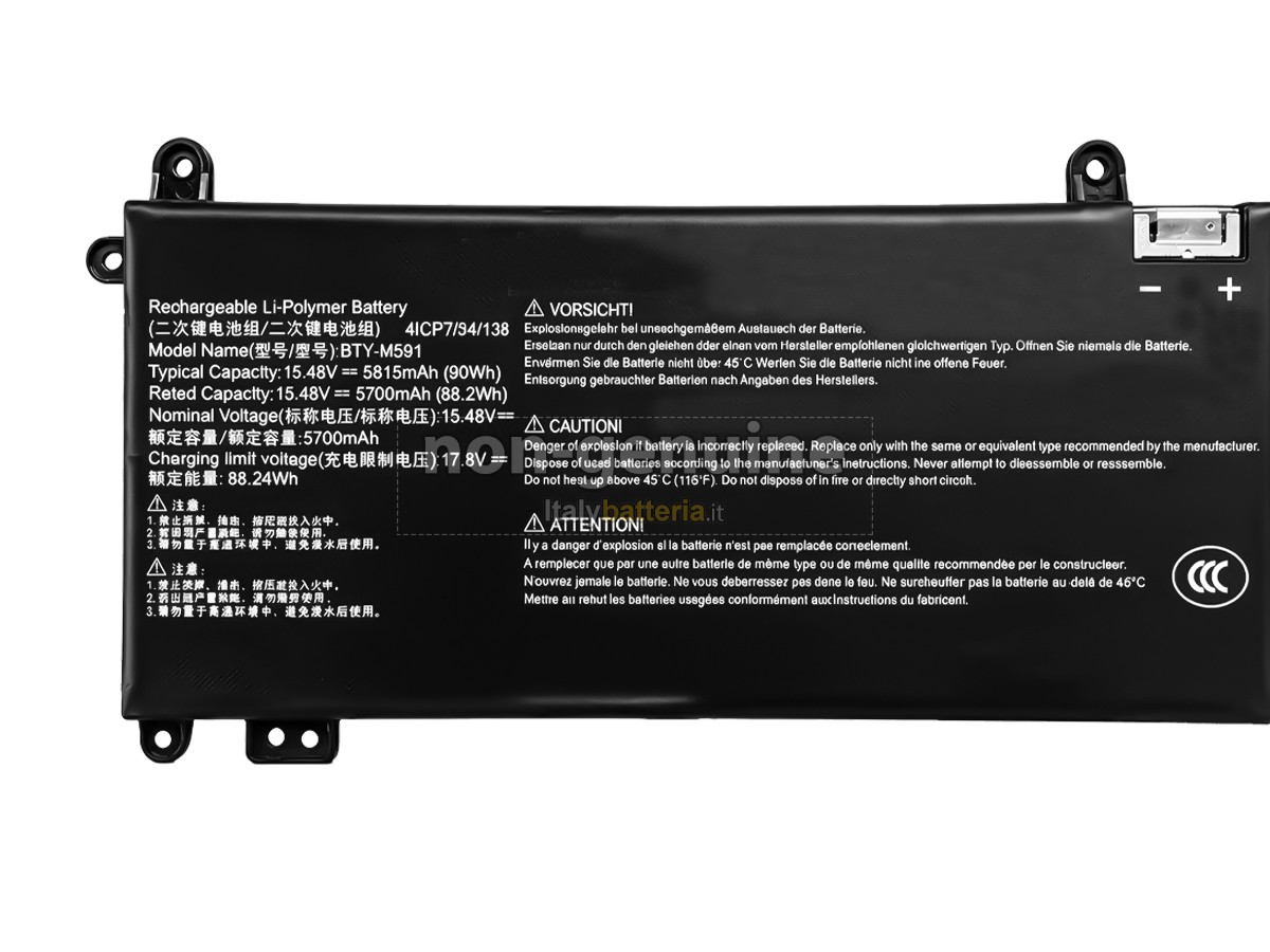 Batteria MSI BTY-M591