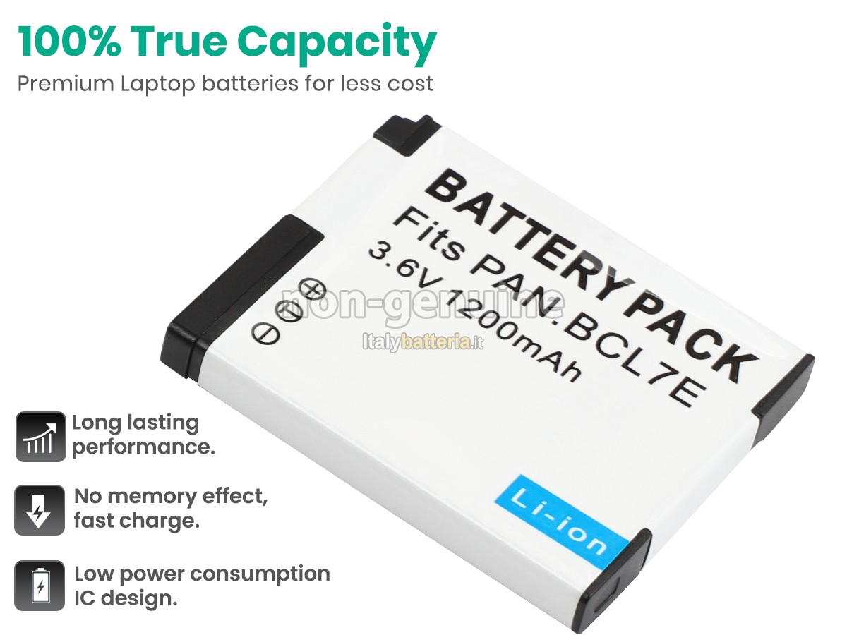 Batteria per Panasonic DMW-BCL7E