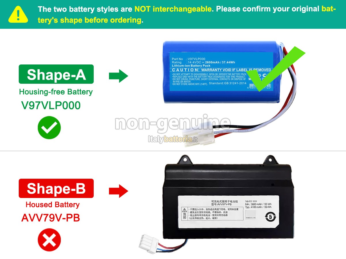 Batteria Panasonic MC-RS877