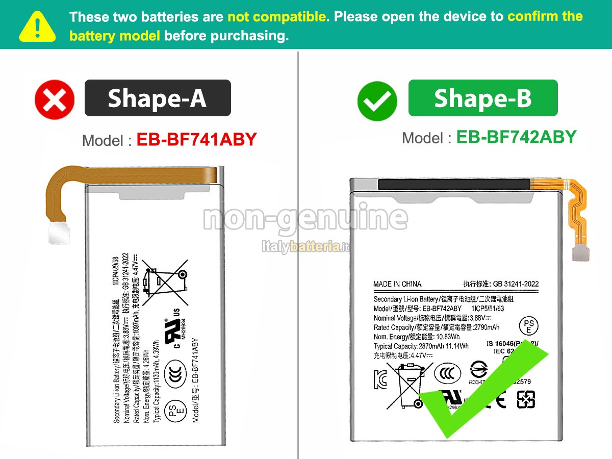 Batteria per Samsung Z FLIP 6