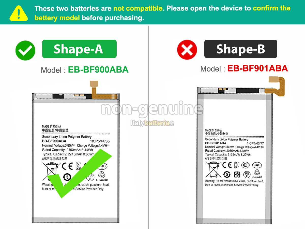 Batteria per Samsung Z FOLD1