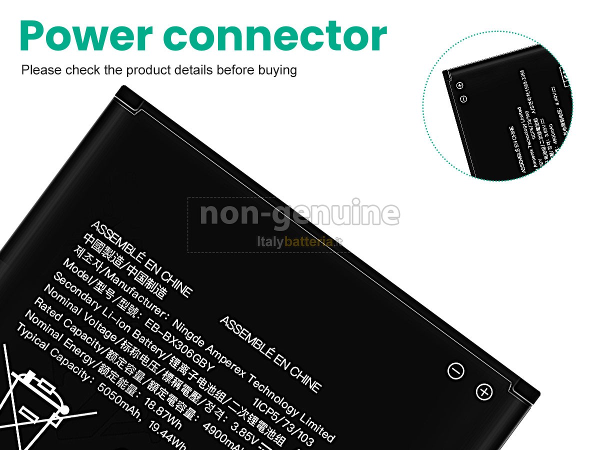 Batteria per Samsung EB-BX306GBY
