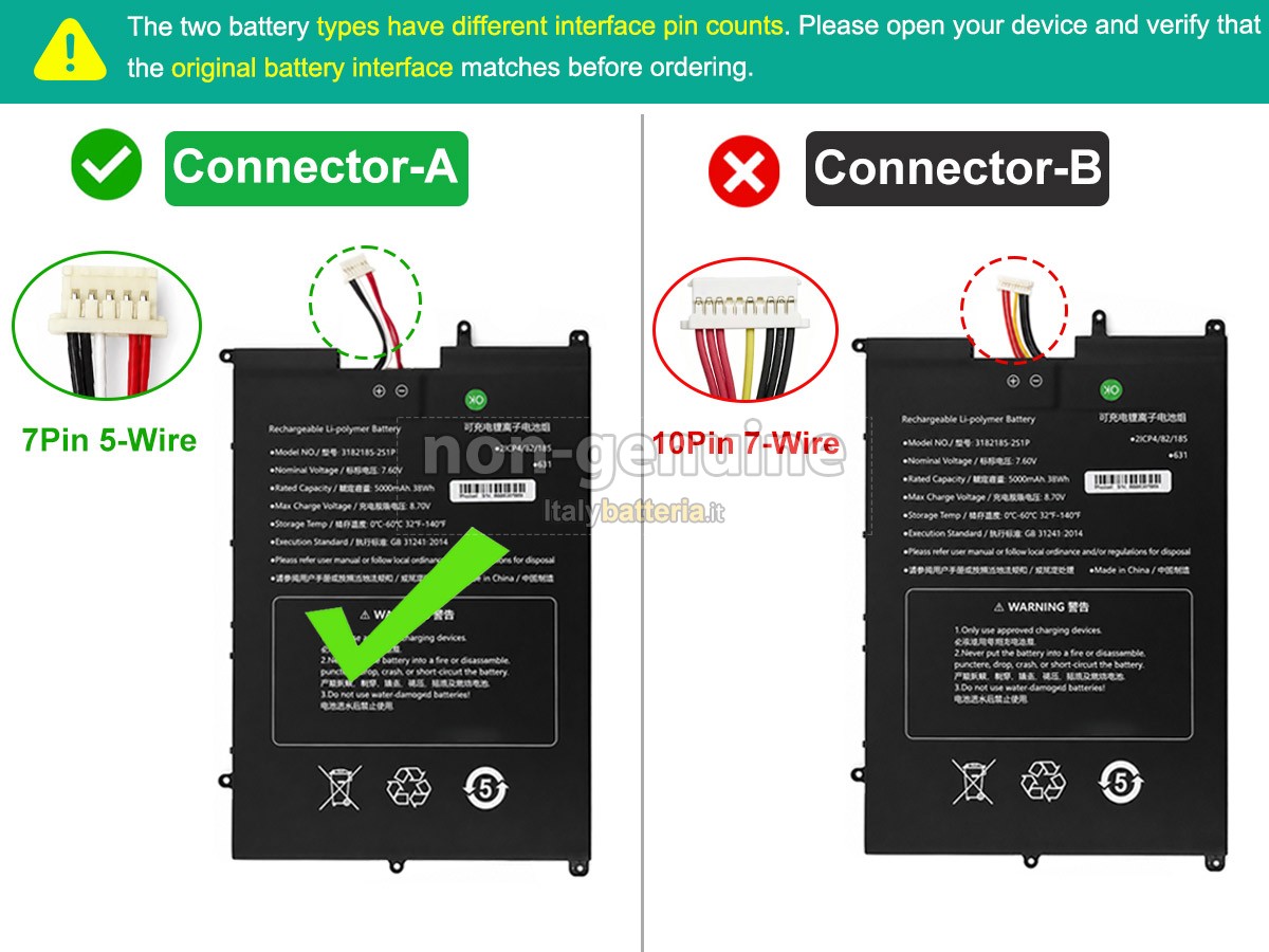 Batteria Sgin 3182185-2S1P