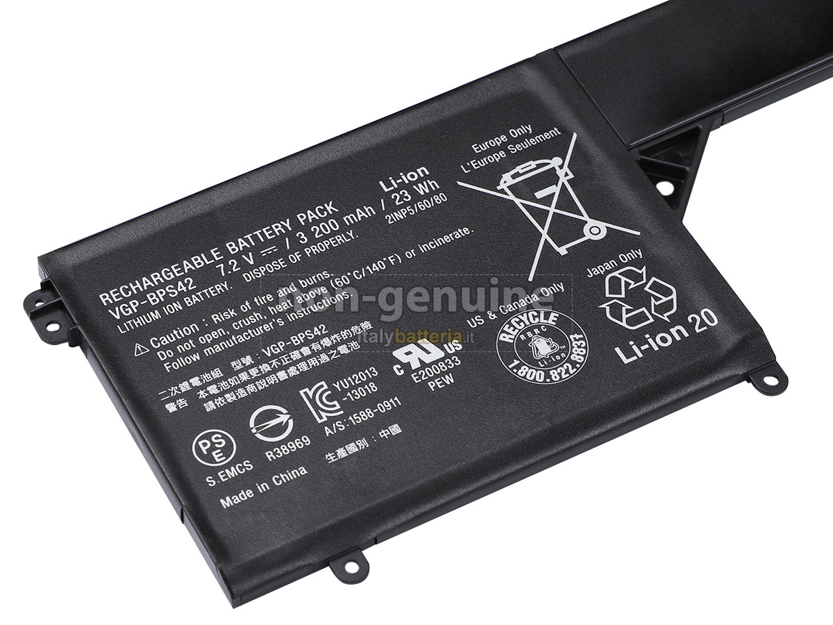 Batteria per portatile Sony VAIO SVF11N15SCP