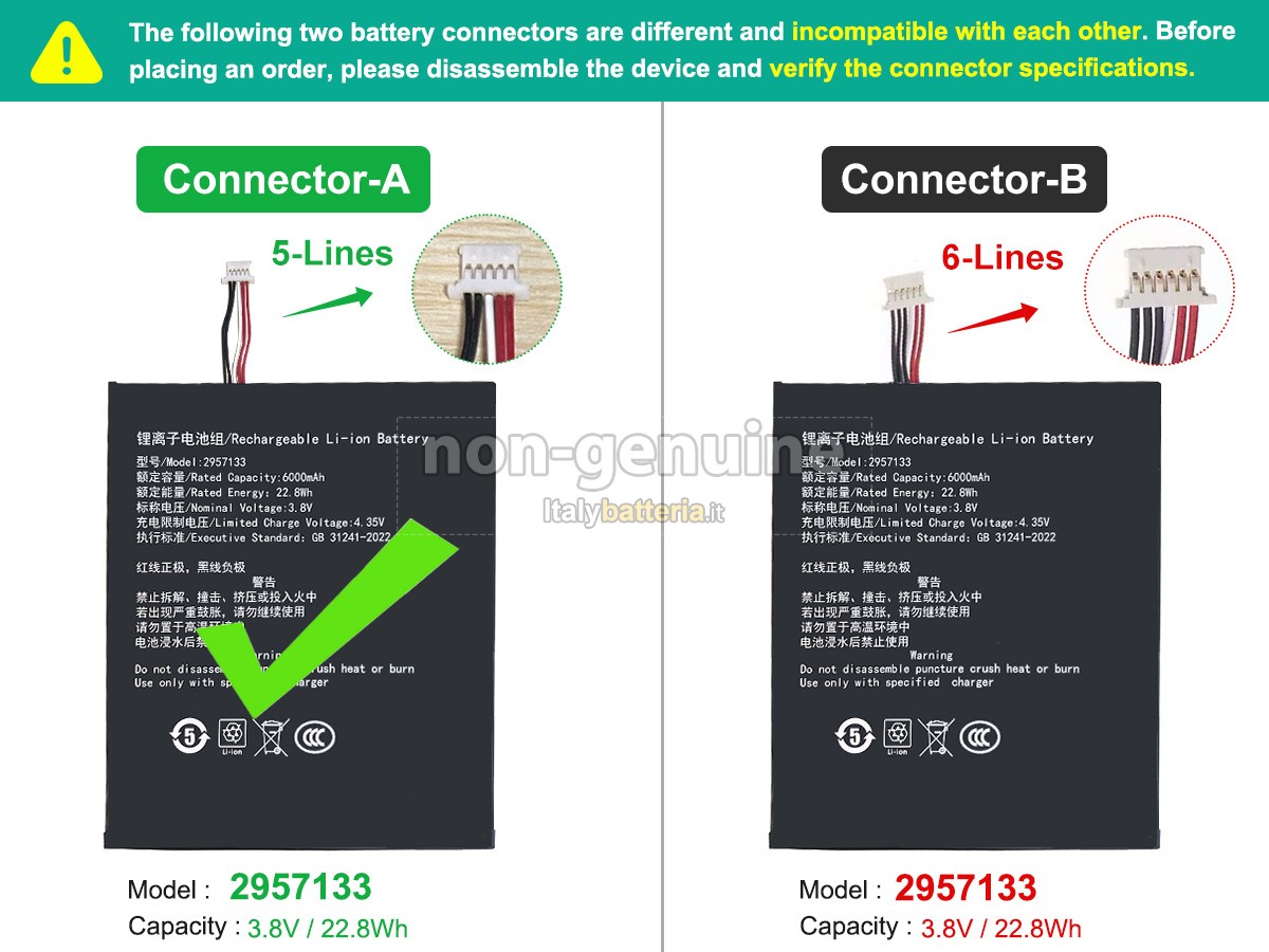 Batteria per Teclast 2957133