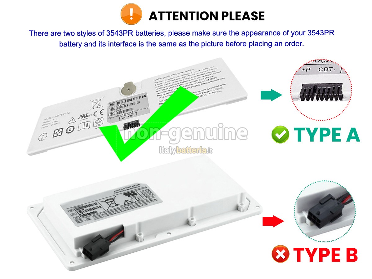 Batteria per Trixell 3543PR