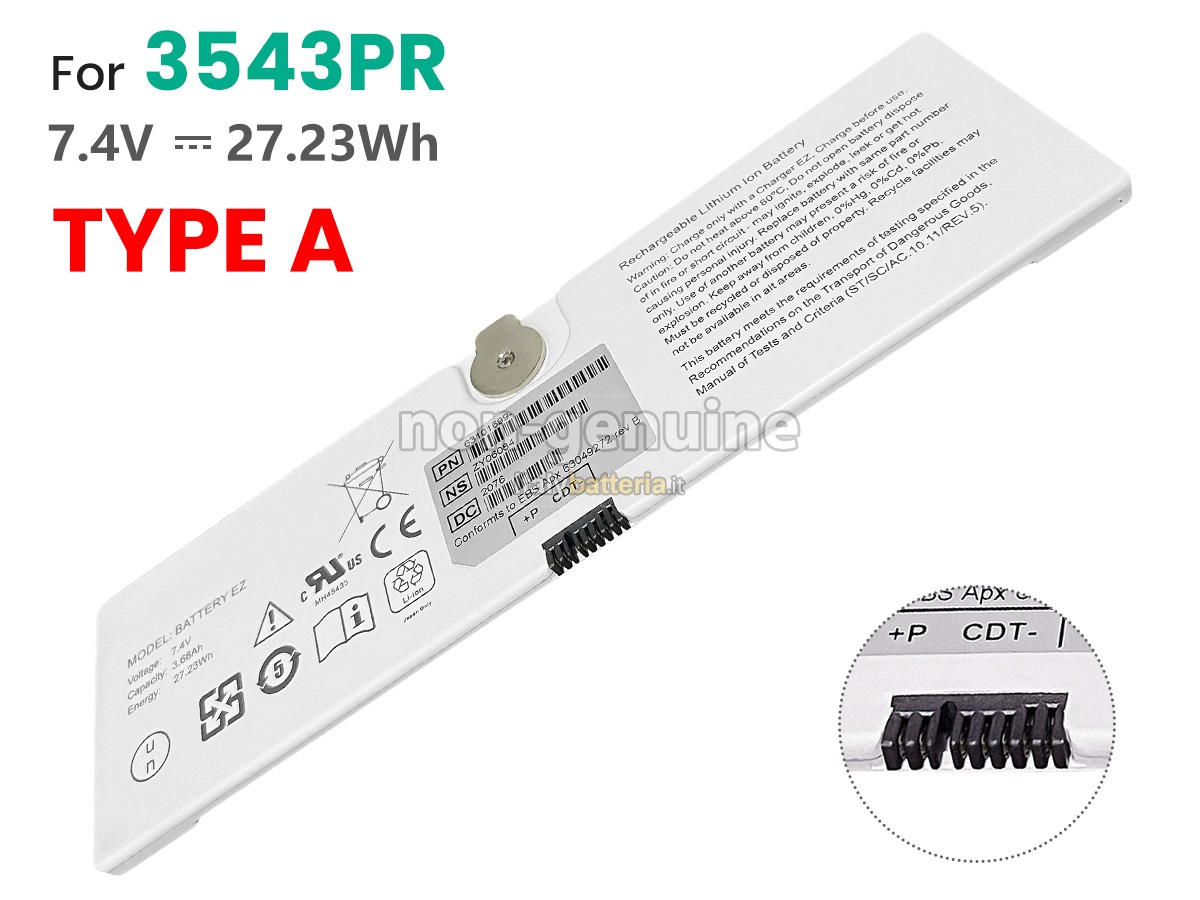 Batteria per Trixell 3543PR