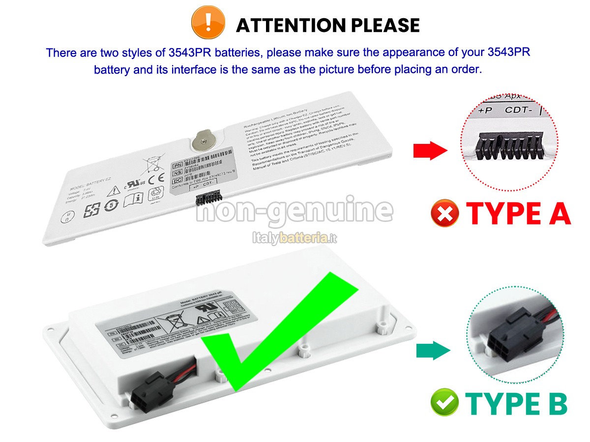 Batteria per Trixell 3543PR