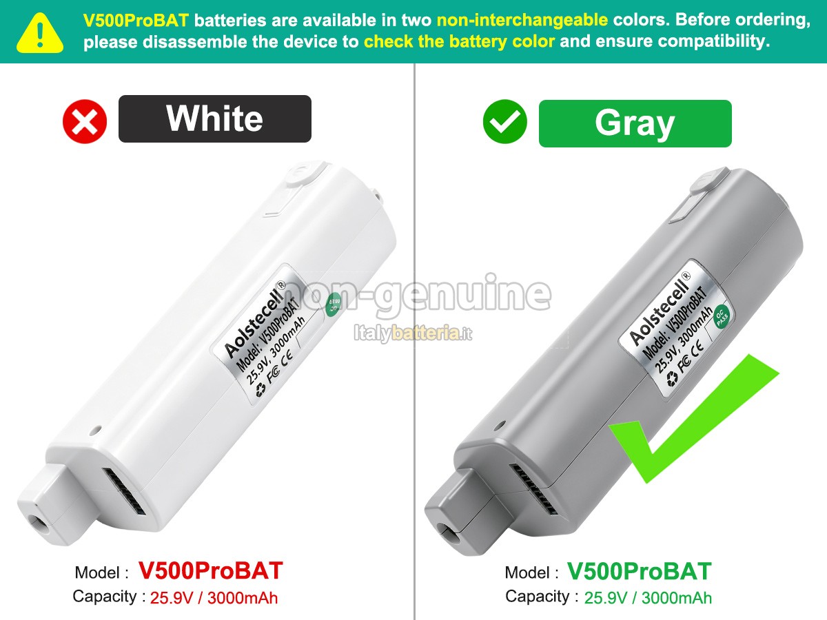 Batteria UWANT V500PROBAT
